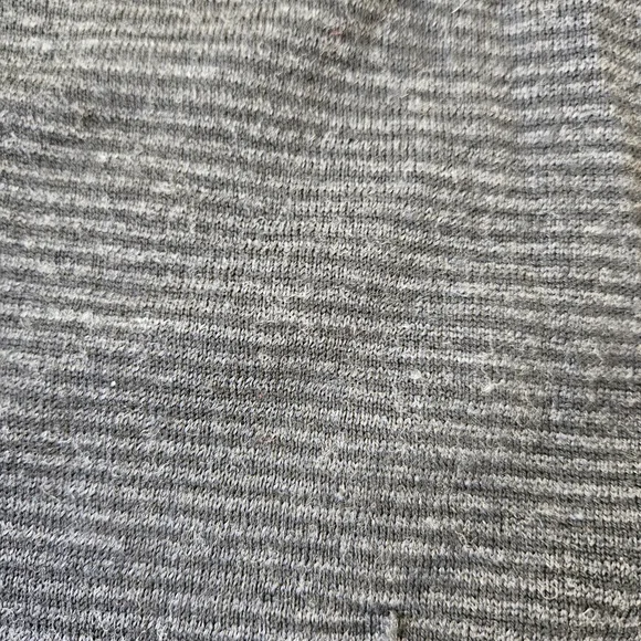 Eileen Fisher Gray Striped Lightweight Sweater Merino Wool - Picture 9 of 9